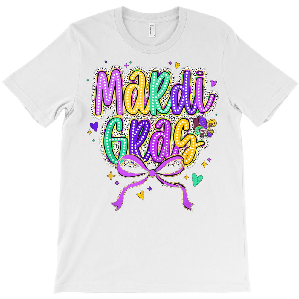 Mardi Gras Coquette Bow T-Shirt
