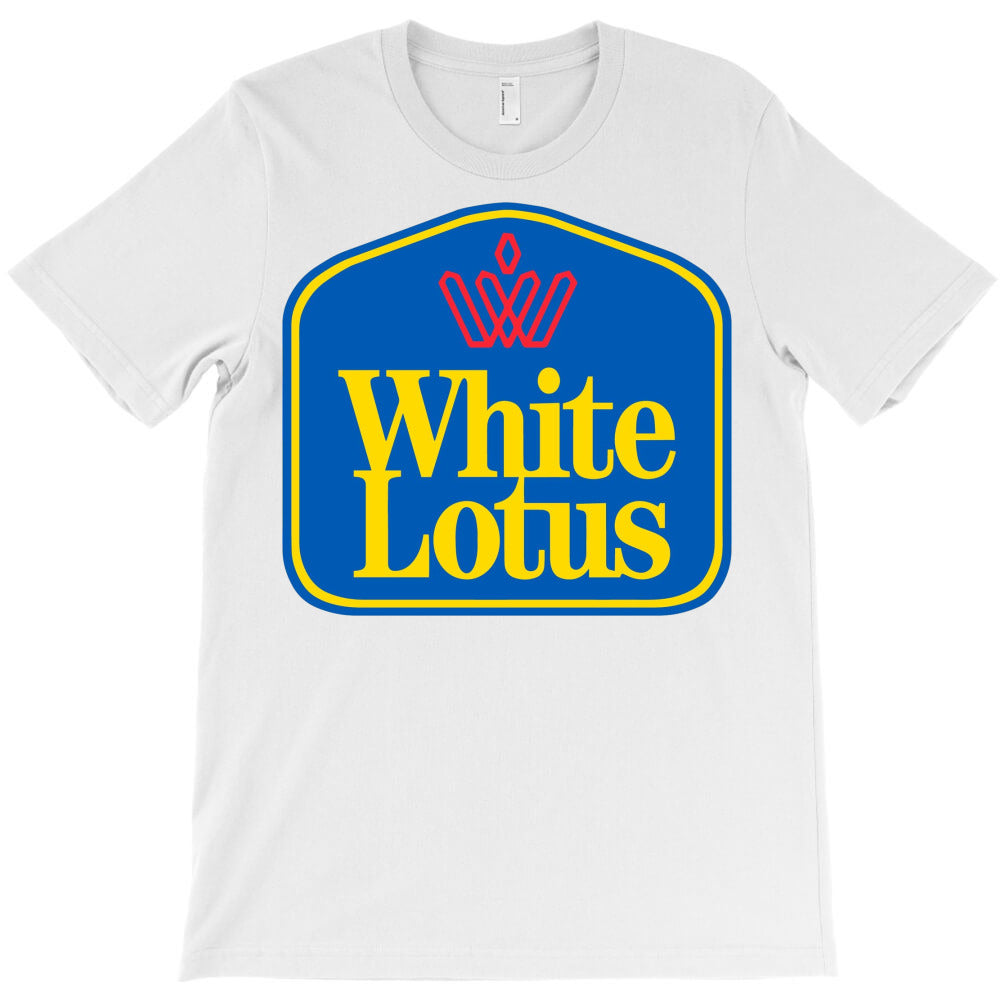 Stunning White Lotus Hotel Emblem T-Shirt