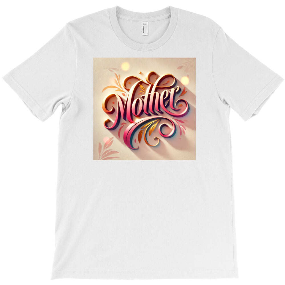 motherhood tribute in 3d typography T-Shirt