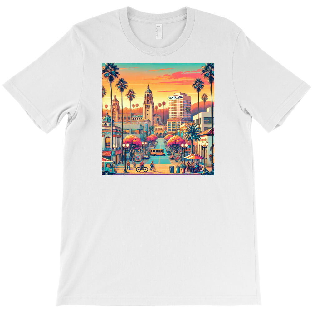 vibrant santa ana cityscape at sunset T-Shirt