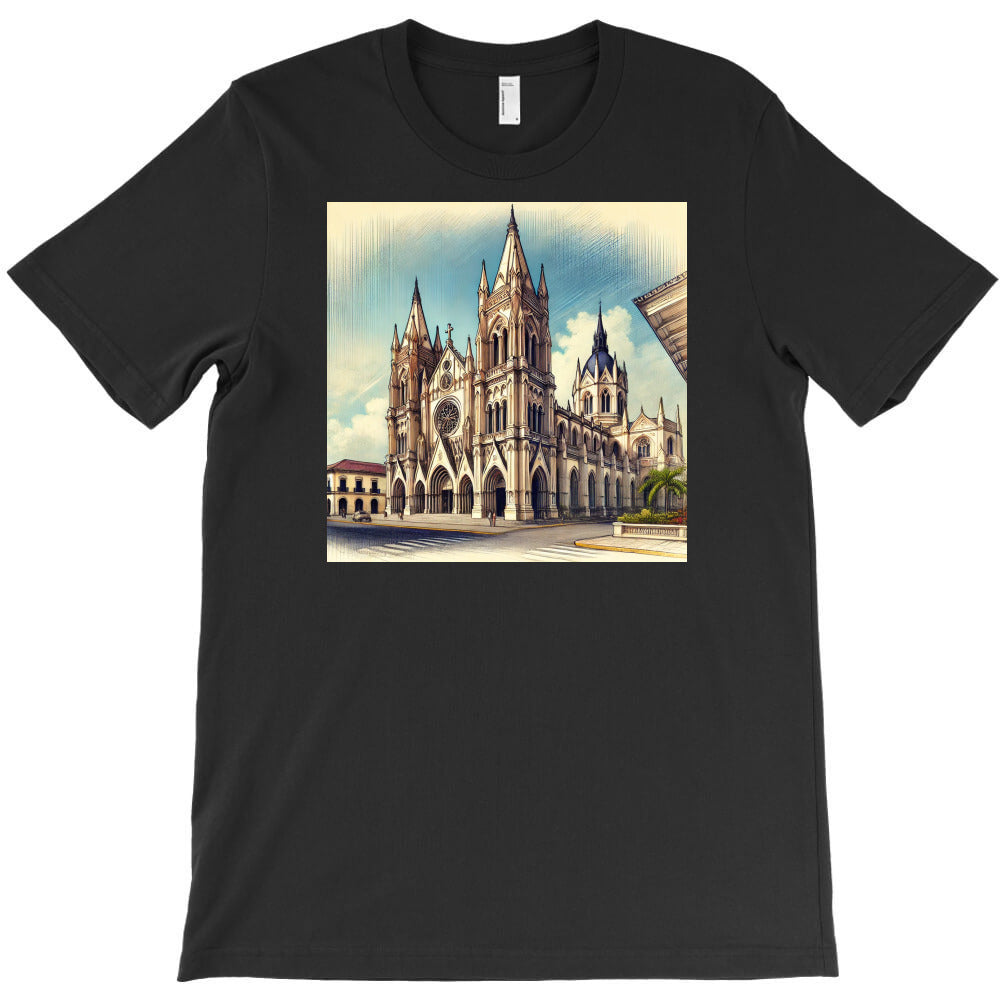 neogothic cathedral illustration T-Shirt