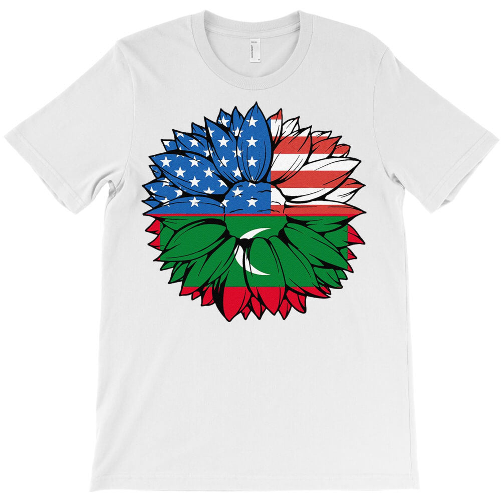 Maldives Sunflower Usa T-Shirt