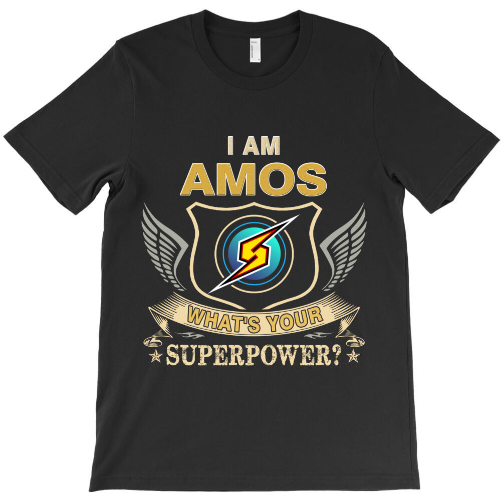 I Am Amos Name T-Shirt
