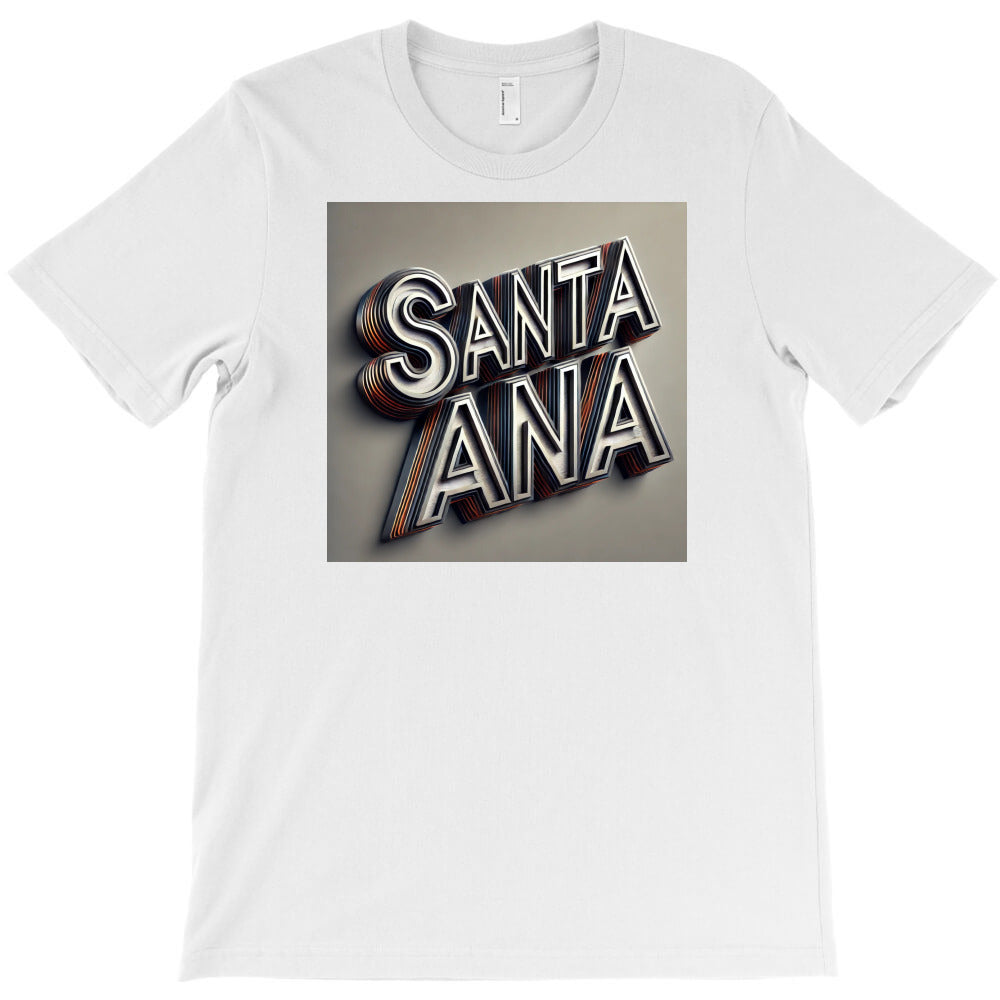 santa ana 3d typography design T-Shirt