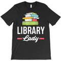 womens funny library lady librarian library assistant t shirt T-Shirt