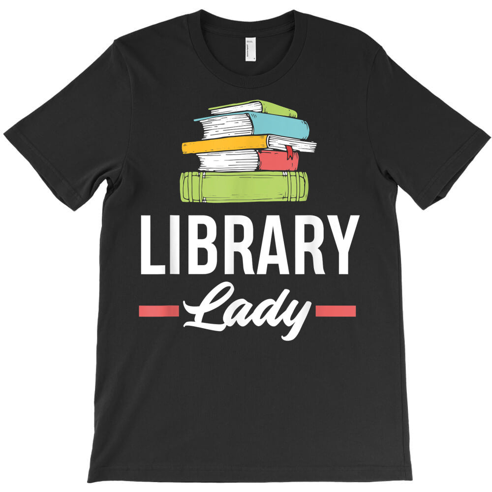 womens funny library lady librarian library assistant t shirt T-Shirt