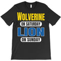 wolverine on saturday lion on sunday fans detroit vintage pullover hoo T-Shirt