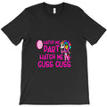 cute unicorn woman darts saying cheeky darts player girl T-Shirt