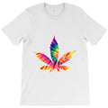 tie dye marijuana weed leaf cannabis hemp stoner pot smoker T-Shirt