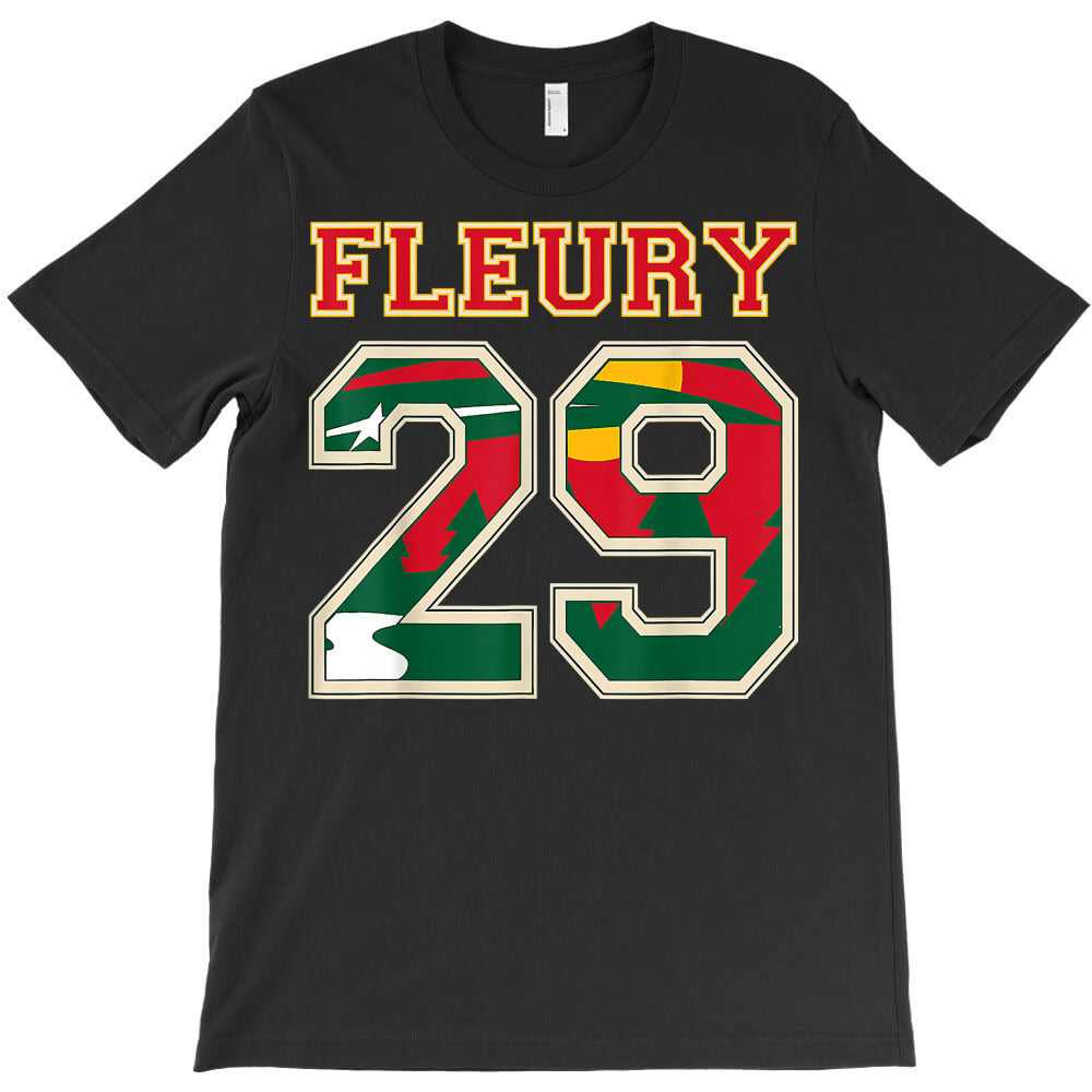 fleury 29 wild goalie flower minnesota pro ice hockey t shirt T-Shirt