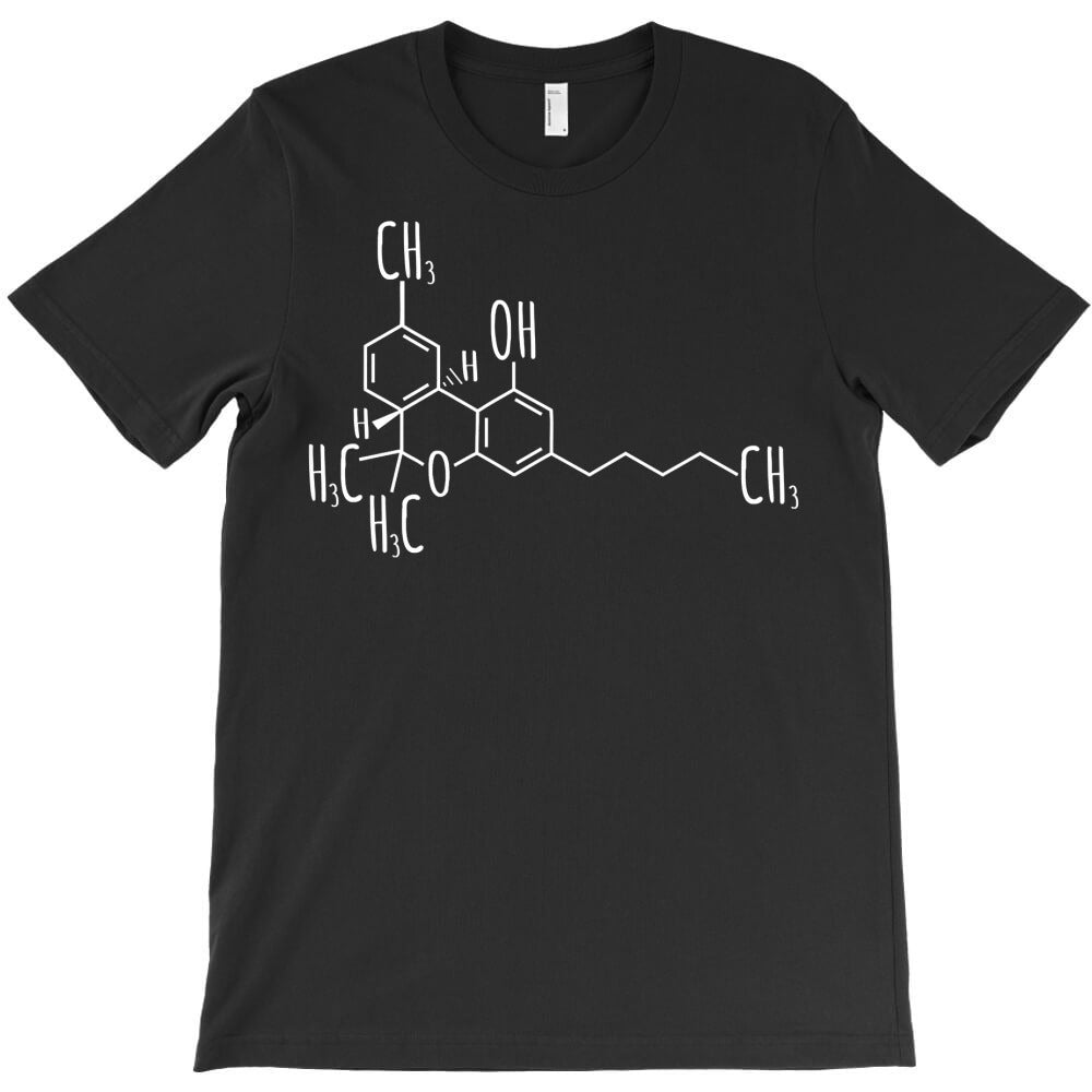 marijuana molecule science weed cannabis gift t shirt T-Shirt