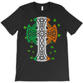 irish celtic cross christ ireland flag shamrock st patrick's t shirt T-Shirt