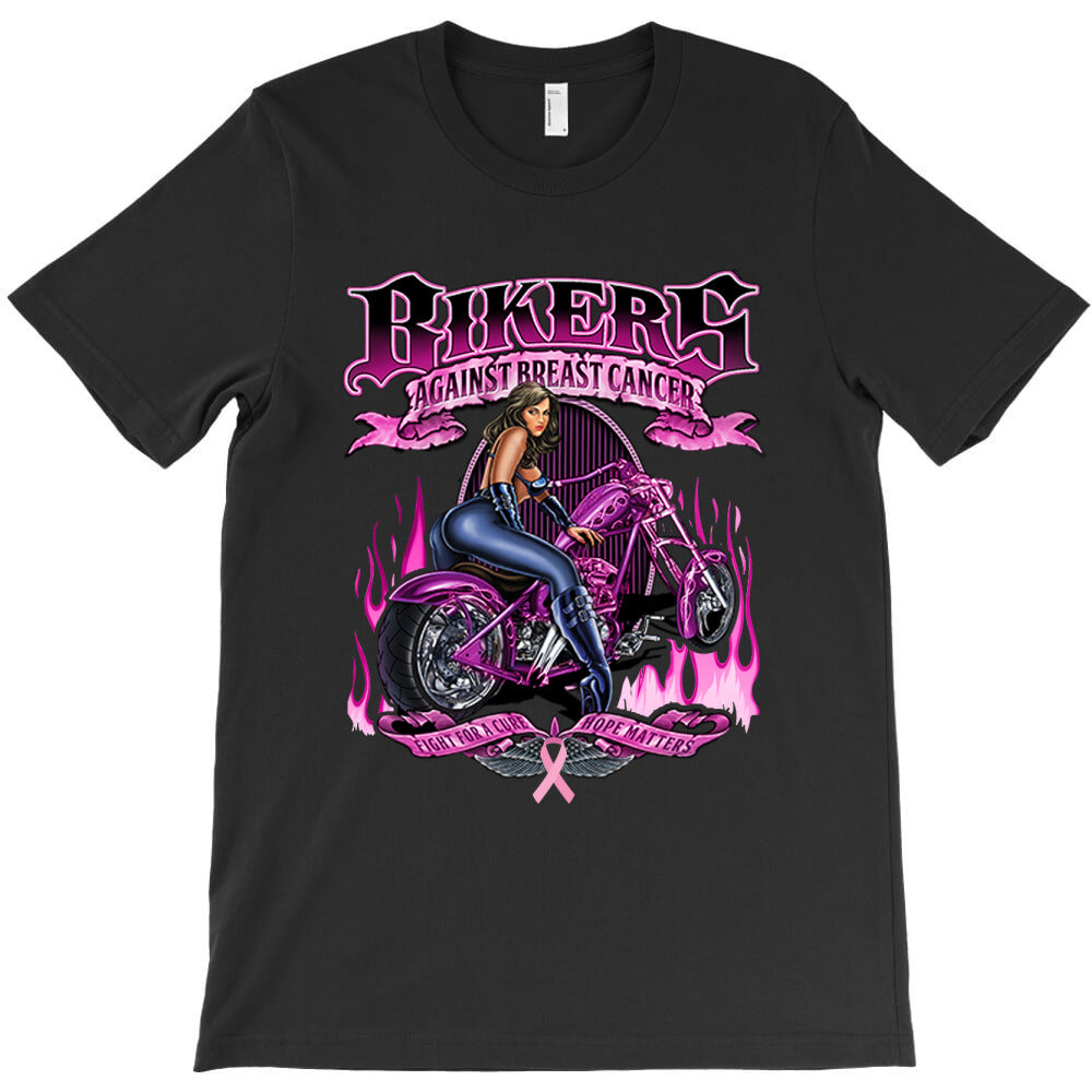 breast cancer biker fights a cure cancer survivor awareness T-Shirt