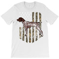 camo american flag german shorthaired pointer 4th of july t shirt T-Shirt