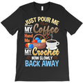 crocheting yarn loving and coffee drinking humor 55 crochet knitter kn T-Shirt