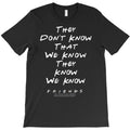 womens friends they don't know that we know they know we know v neck t T-Shirt