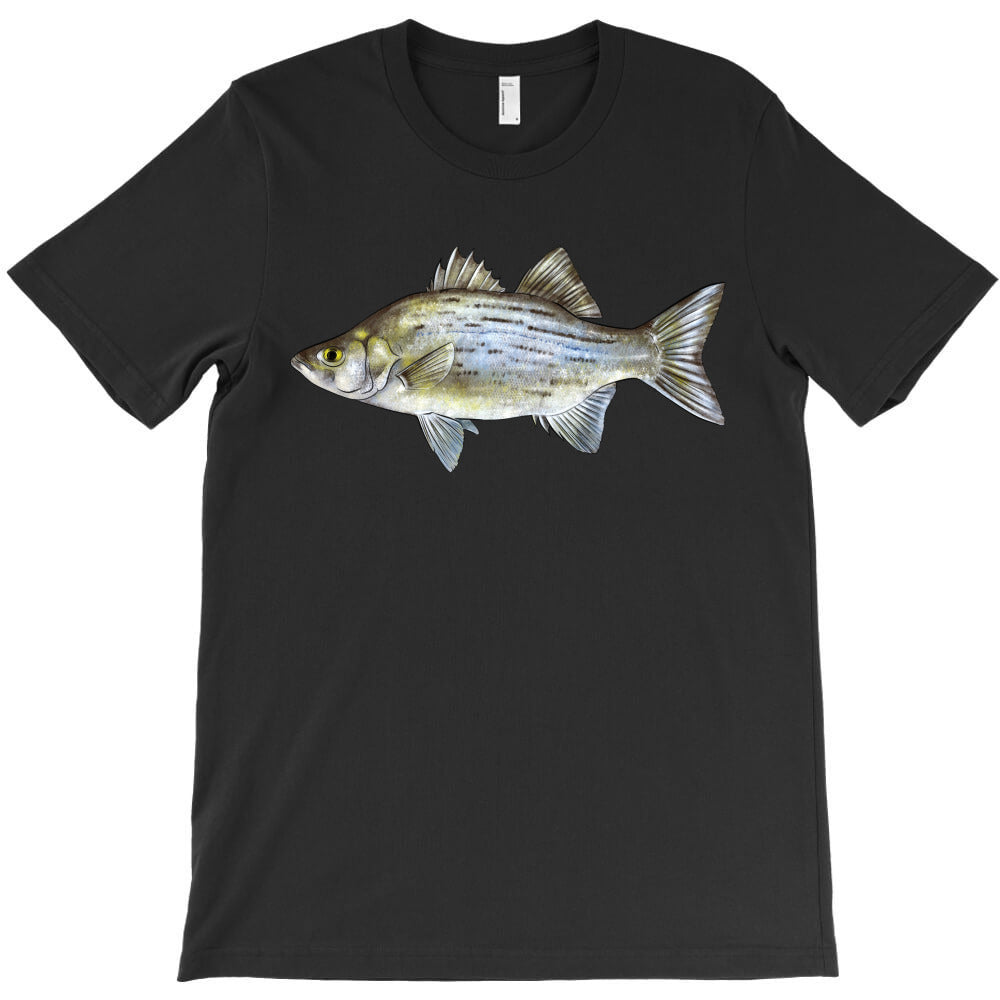 White Bass Fish Illustrations T-Shirt