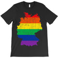 germany map gay pride rainbow lgbt T-Shirt