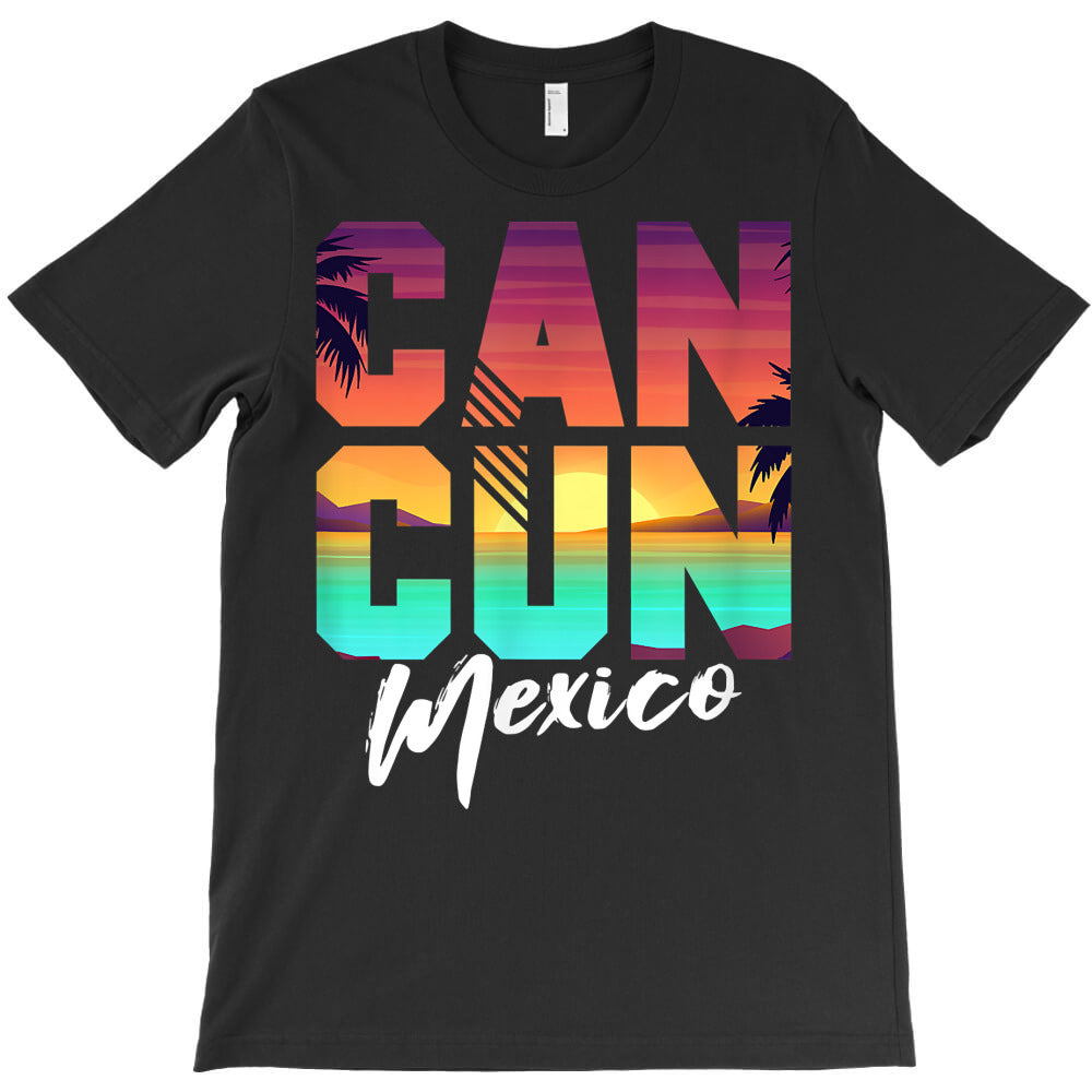 cancun mexico sunset mexican beach summer vacation t shirt T-Shirt