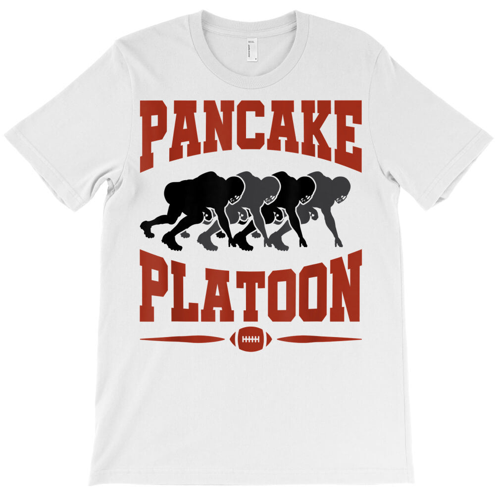 mens pancake platoon football offensive lineman linemen line t shirt T-Shirt