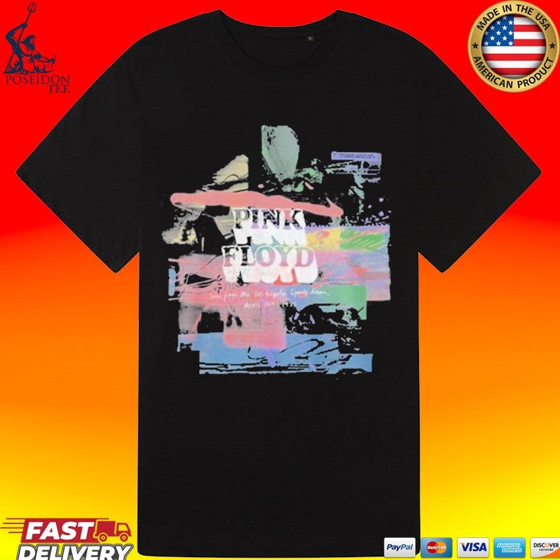 Pink Floyd Los Angeles Sports Arena Collage T-shirt