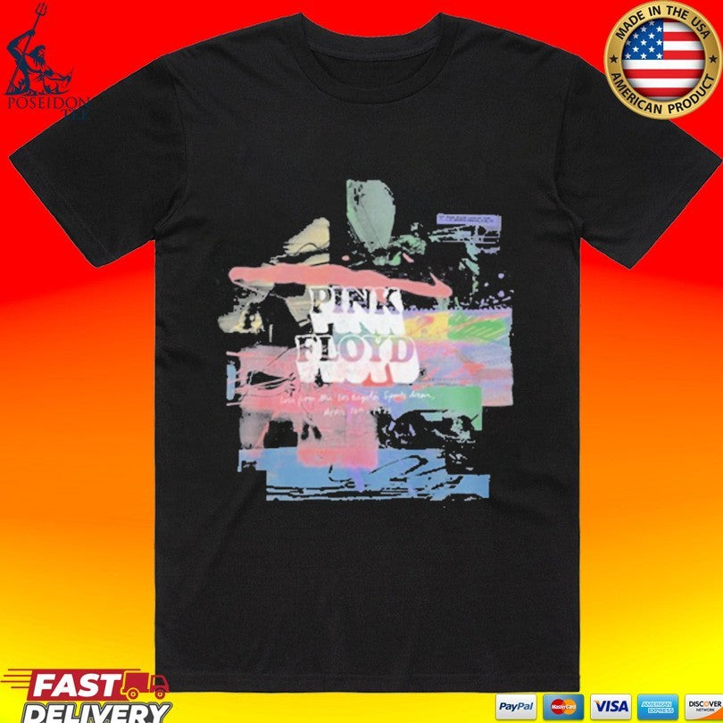 Pink Floyd Los Angeles Sports Arena Collage T-shirt