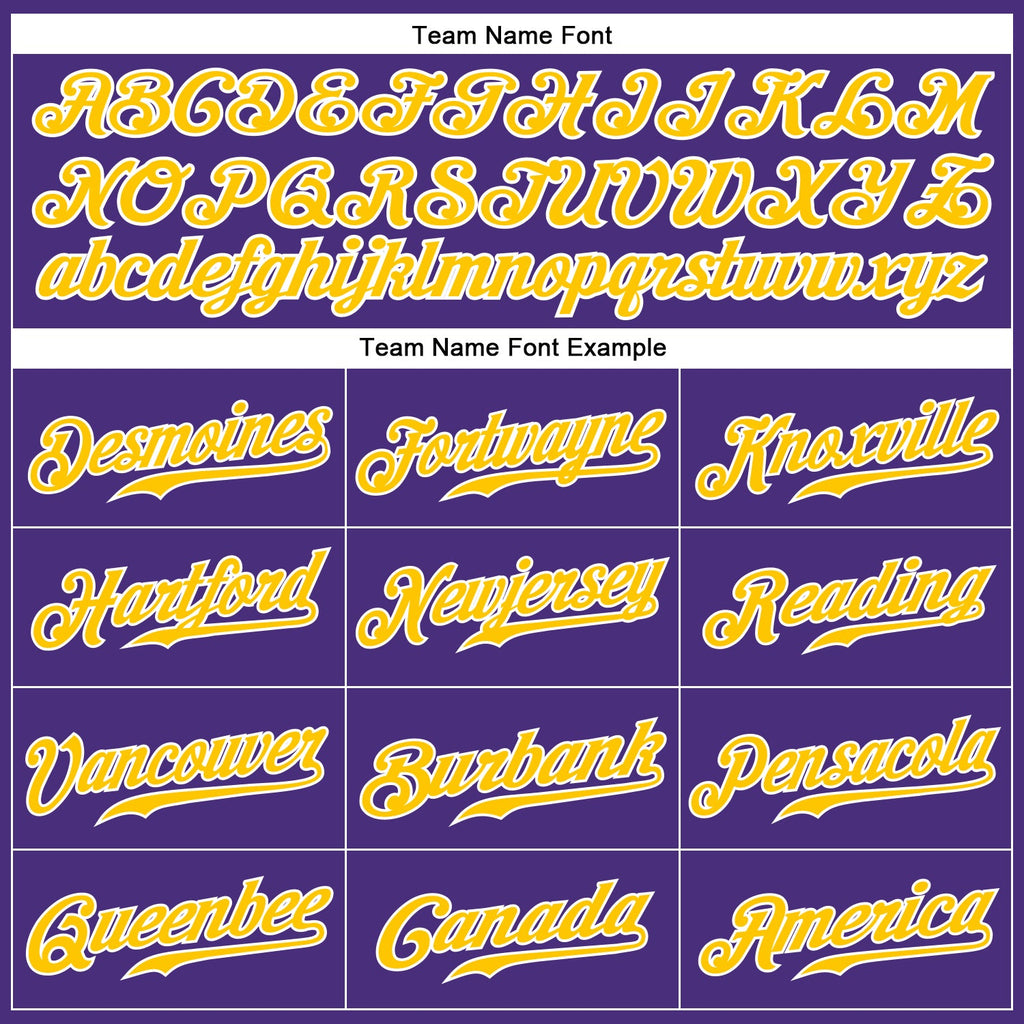 Custom Purple Aqua-Gold Authentic Baseball Jersey