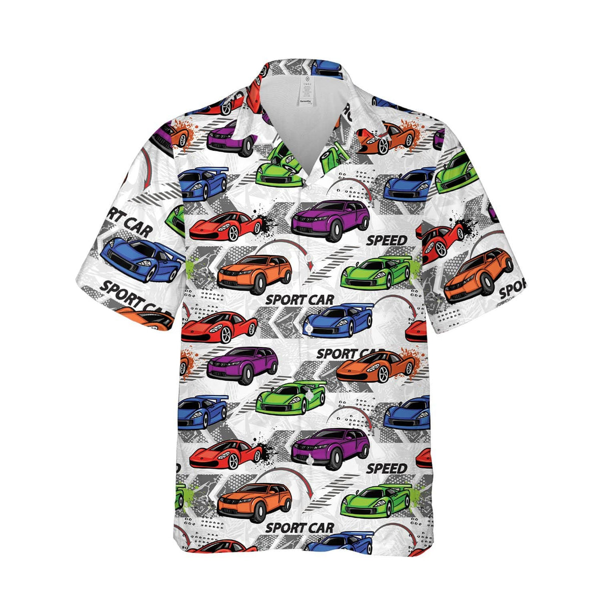 Racing Car Hawaiian Shirt Sport Cars Speed White Hawaii Aloha Shirt