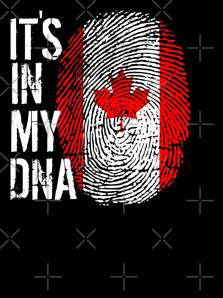 Canada Flag Fingerprint - It's in my DNA Canadian by PartyShirts1