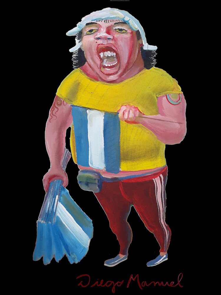 Seller of flags, soccer people by Diego Manuel Rodriguez