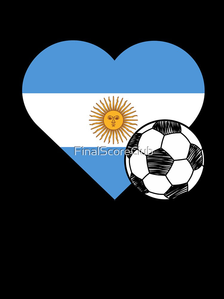 Argentina Soccer Heart Design by FinalScoreClub