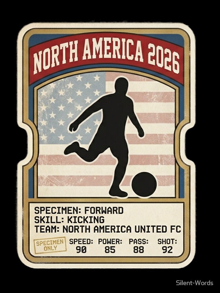 North America 2026 Vintage Football Player Card by Silent-Words