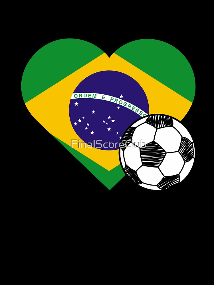 Brazil Soccer Heart Design by FinalScoreClub