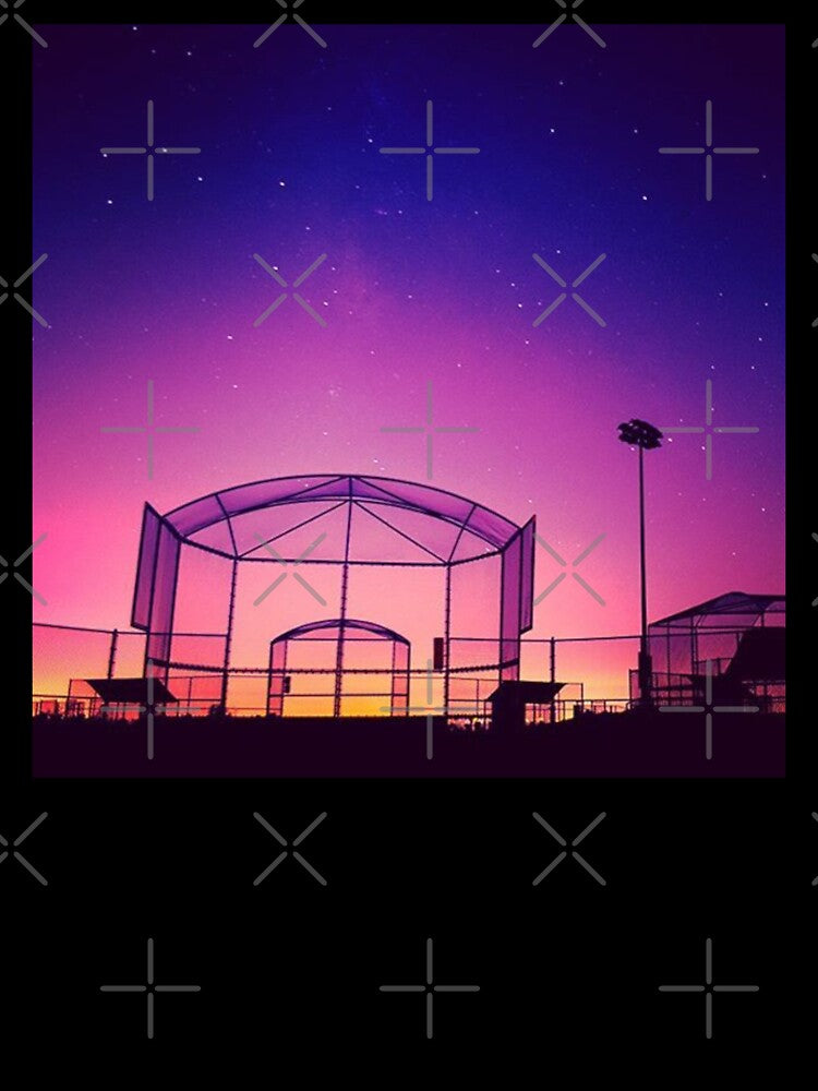 Purple Sunset And Baseball by iamdesigns14