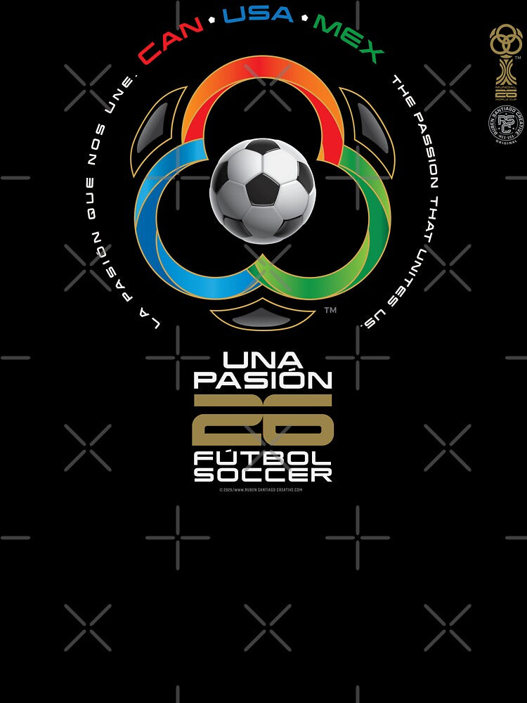 Mundial 26 Three Nations World Cup Logo– Mundial Tres Países -Canada USA México Soccer Passion and Unity Graphic by RSC-STORE