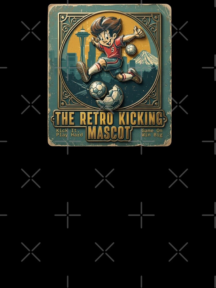Vintage Seattle Soccer Hero - Retro Kicking Mascot Heritage Poster by Psychlee Best Finds