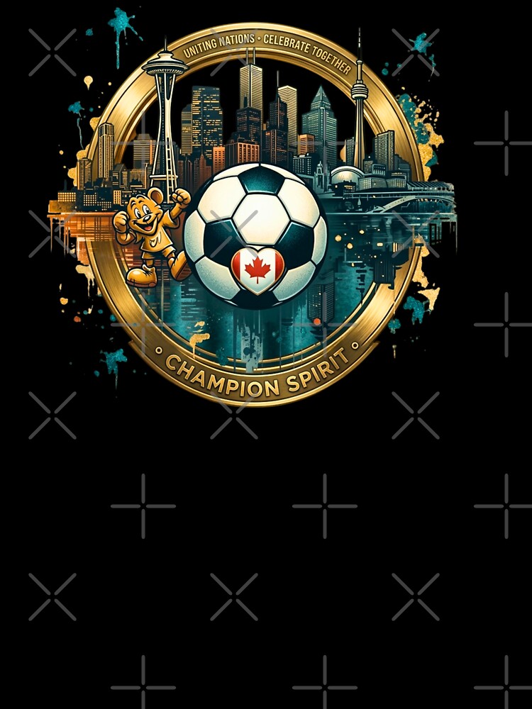Champion Spirit 2026 - North American Soccer Unity Gold Emblem by Psychlee Best Finds