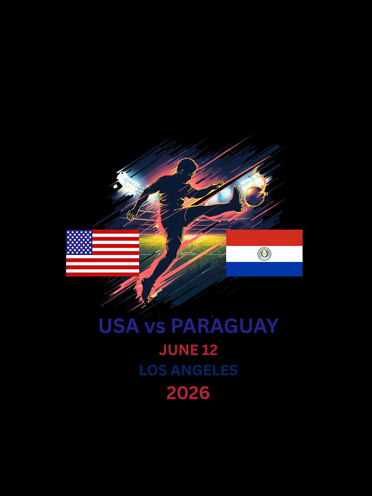 USA vs Paraguay June 12 Los Angeles World Cup 2026 Soccer Shirt by FanNationTees