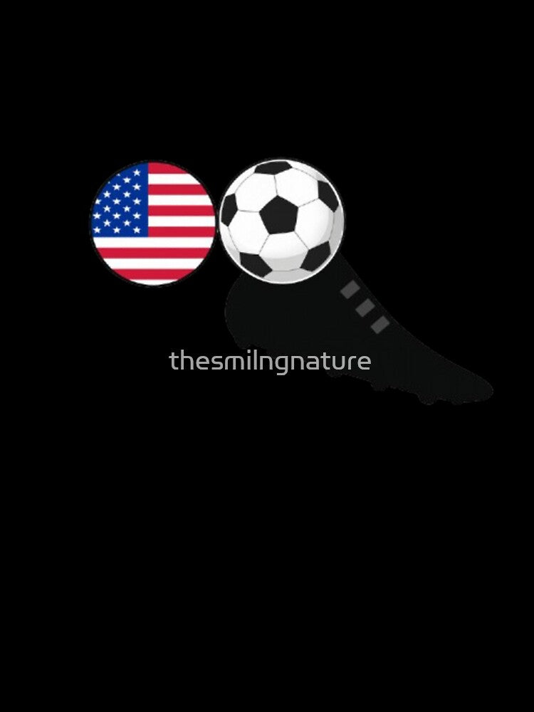American Soccer Vibes – Flag, Ball & Boot Combo by thesmilngnature