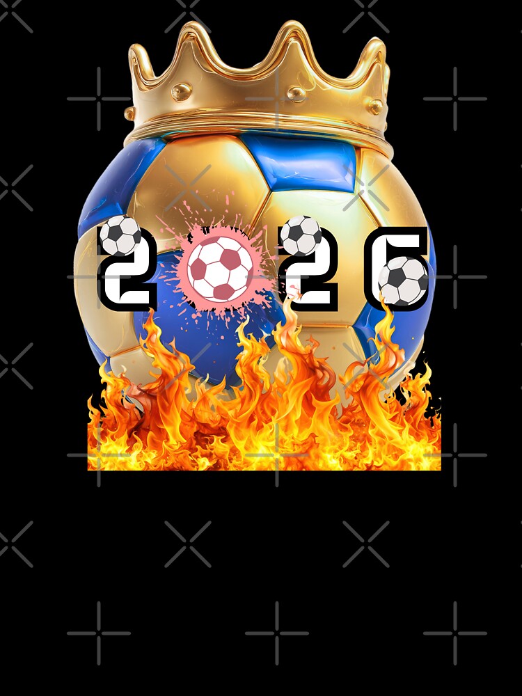2026 Soccer Champion Crown – Golden Football Fire Trophy Design by Palette _Vibes