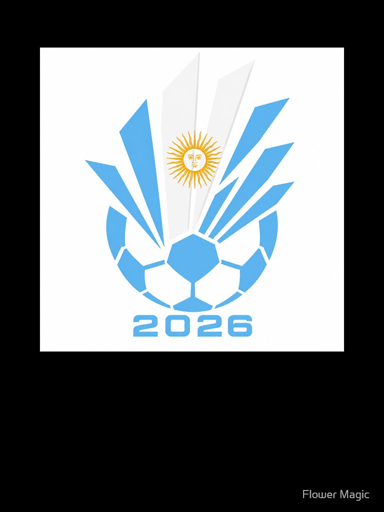 Argentina Soccer 2026 Sun Burst Emblem by Flower Magic