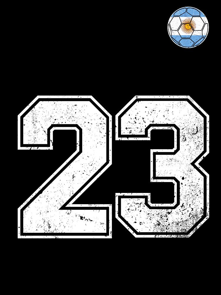 Number 23 Argentina Flag Football Fan by RoyesButler