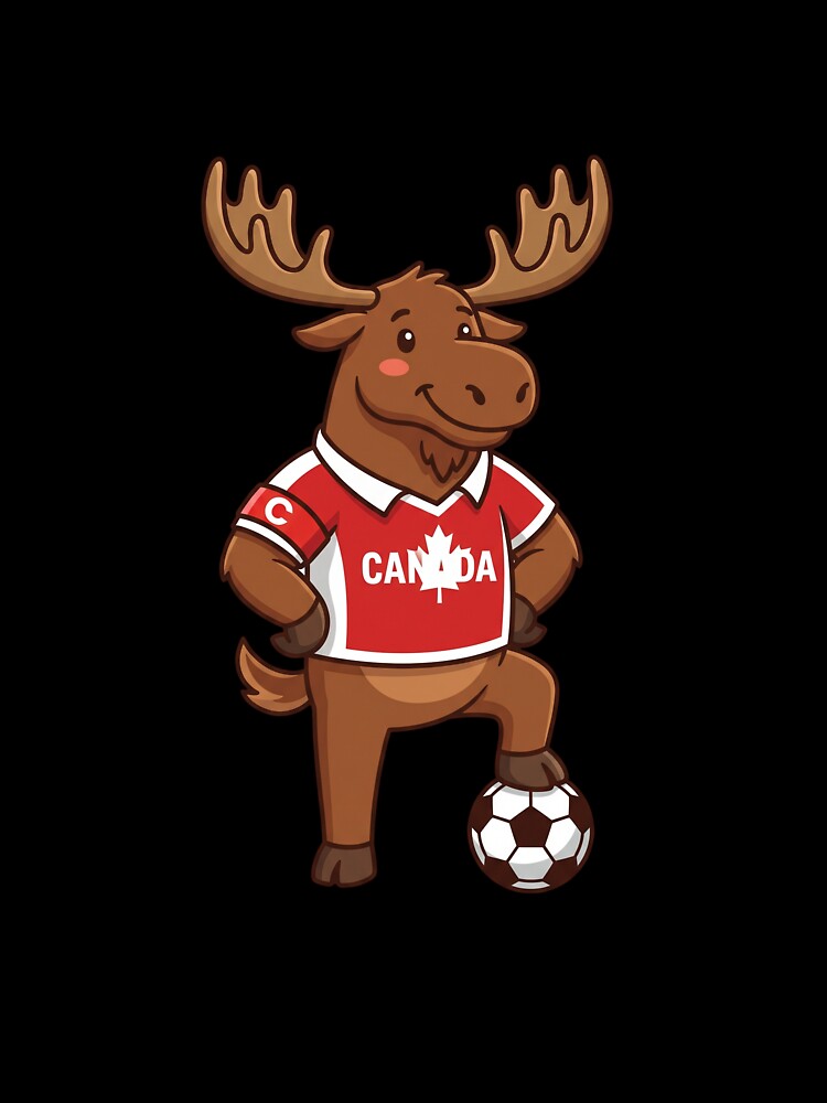 Canadian Moose Soccer Captain Cute Canada Football Fan by PictoVibe