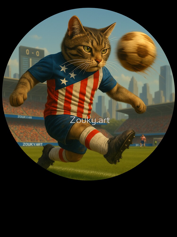 American Soccer Cat – USA Inspired Power in New York by Zouky.art
