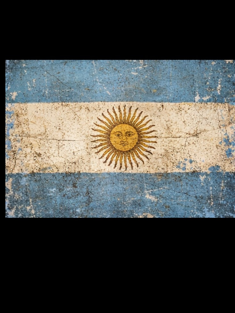 Vintage Argentina Flag Soccer Fan Design by Junior-Design