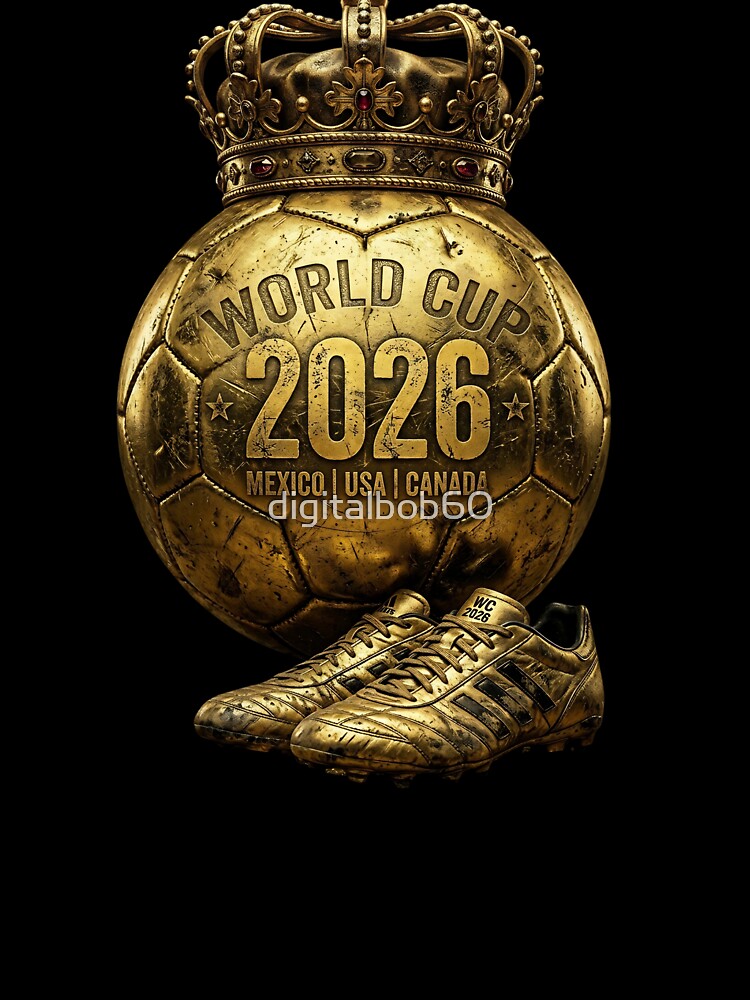World Cup 2026 Golden Soccer Ball Crown- Mexico USA Canada by digitalbob60