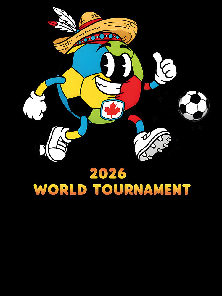 Retro World Cup 2026 Mascot T-Shirt - 90s Cartoon Football Fan Tee - North America Game Day Apparel by Lukzol