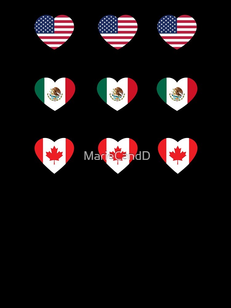 North America Heart Flags Sticker Pack by Croquis & Delight