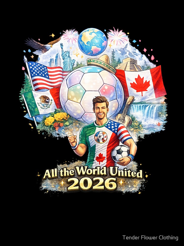 All The World United 2026 Football Design by Tender Flower Clothing