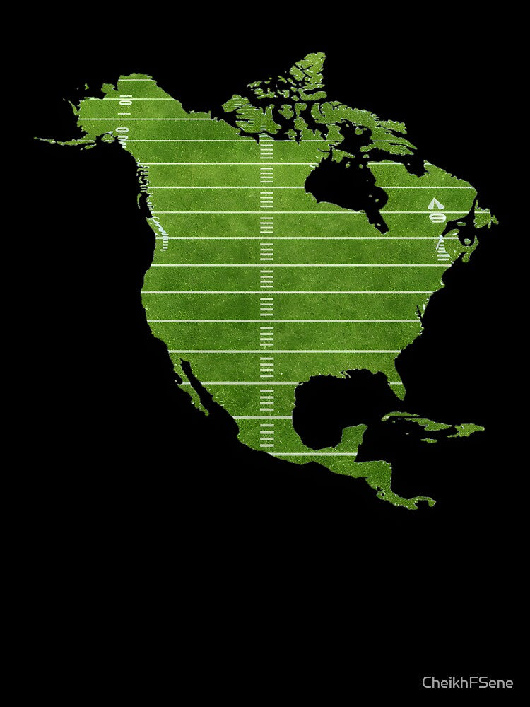 North America Sports Field Map - USA Canada Mexico Turf by Velustro Shop